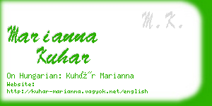 marianna kuhar business card